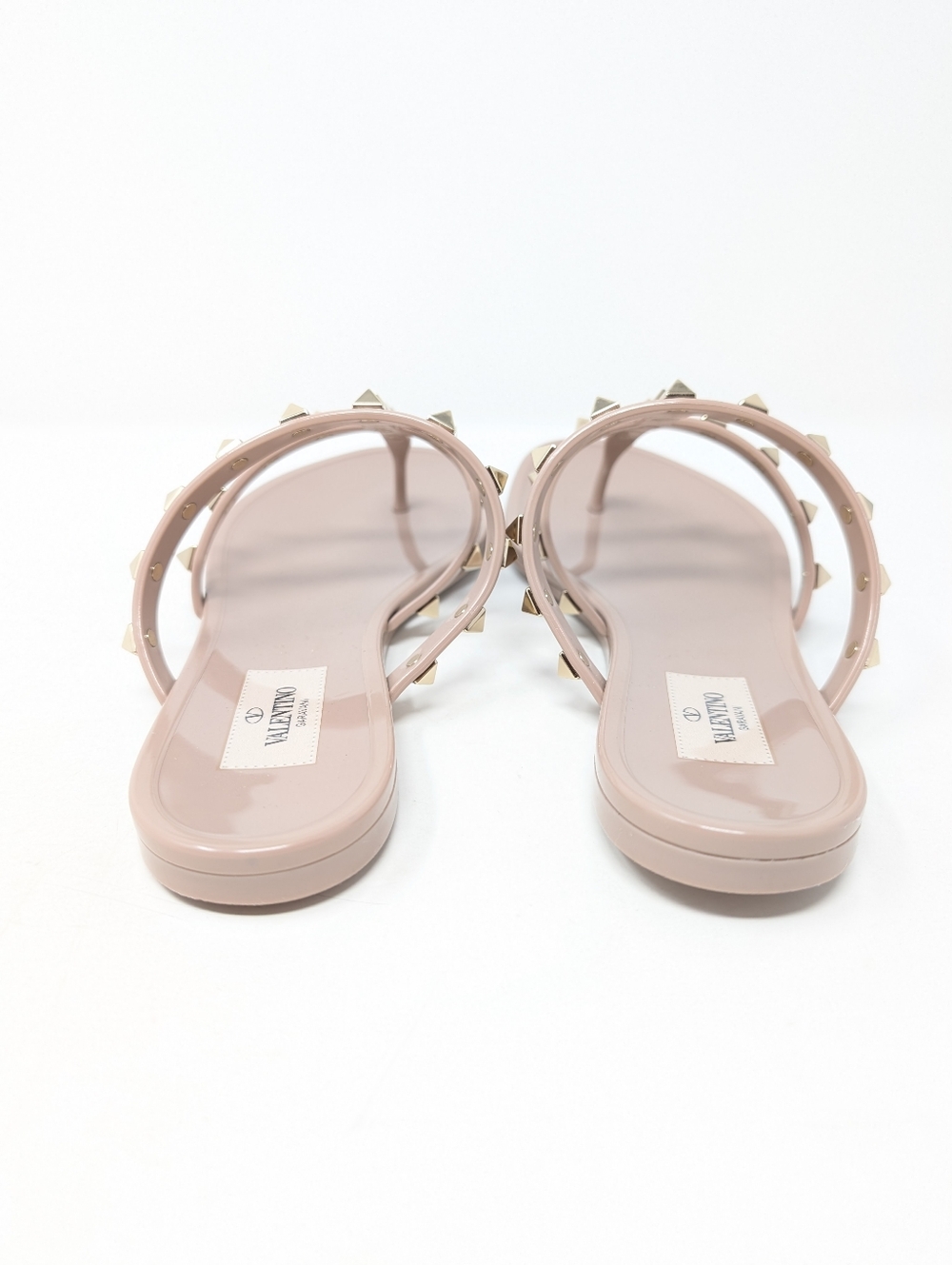 Valentino Garavani RockStud Jelly Thong Nude Caged Sandals Flip Flops Size 36 - Picture 6 of 10